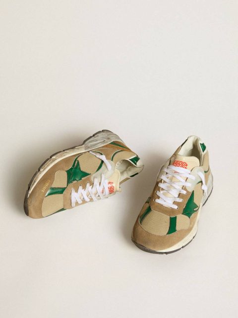 Women’s Dad-Star Lab In Nylon With Green Leather Star And Suede Inserts Golden Goose Women Dad-Star - Image 2