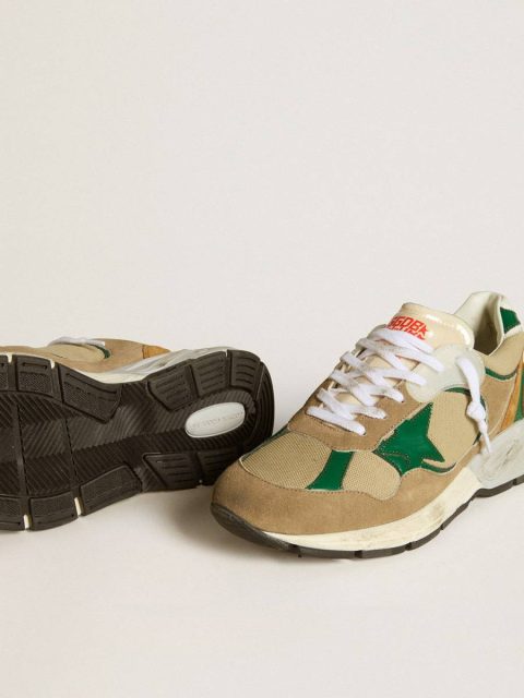 Women’s Dad-Star Lab In Nylon With Green Leather Star And Suede Inserts Golden Goose Women Dad-Star - Image 3