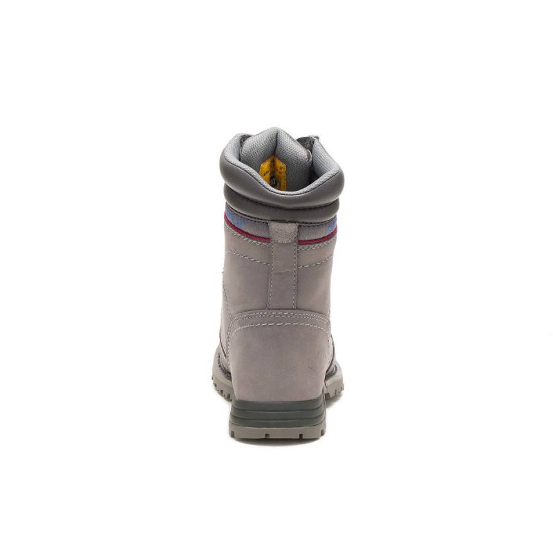 Women's Echo Waterproof Steel Toe Work Boot Frost Grey Boots Cat Women - Image 5