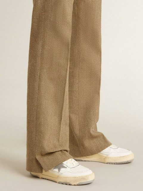 Women’s Forty2 With Grey Star And White Leather Heel Tab Forty2 Women Golden Goose - Image 3