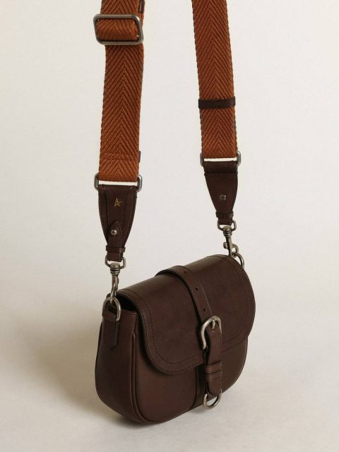Women's Francis Bag Small In Dark Brown Leather Dark Brown Crossbody Bags Golden Goose Women - Image 2