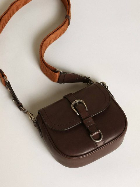 Women's Francis Bag Small In Dark Brown Leather Dark Brown Crossbody Bags Golden Goose Women - Image 5