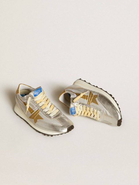 Women’s Marathon With Silver Ripstop Nylon Upper And Gold Star Golden Goose Women Marathon - Image 2