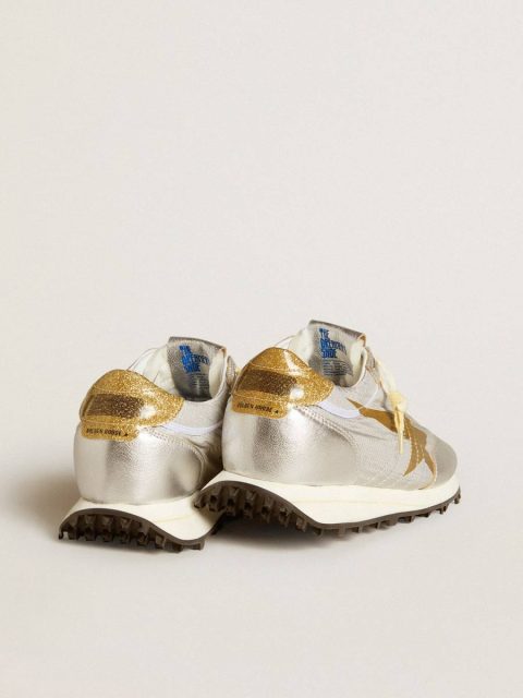 Women’s Marathon With Silver Ripstop Nylon Upper And Gold Star Golden Goose Women Marathon - Image 4