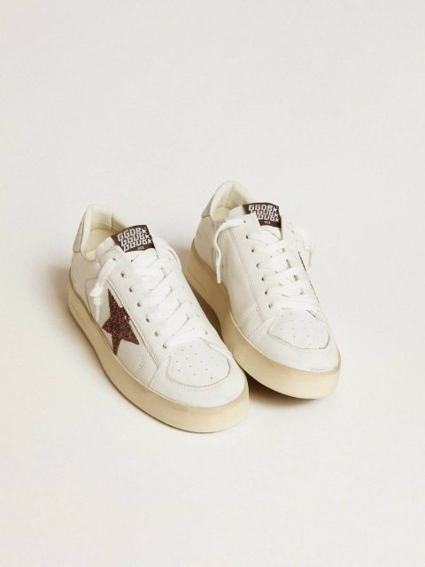 Women's Stardan In Nappa With Glitter Star And Metallic Leather Heel Tab Women Golden Goose Stardan - Image 2