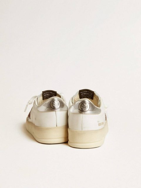Women's Stardan In Nappa With Glitter Star And Metallic Leather Heel Tab Women Golden Goose Stardan - Image 4