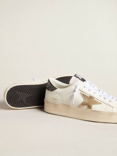 Women’s Stardan With Gold Star And Glitter Heel Tab Stardan Women Golden Goose White - Image 3