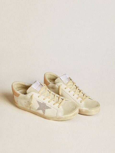 Women’s Super-Star In Leather With Swarovski Crystal Star And Heel Tab Women Golden Goose White Super-Star - Image 2