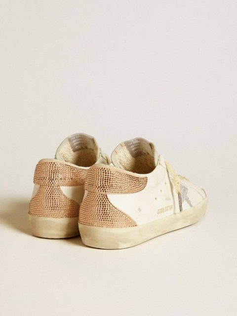 Women’s Super-Star In Leather With Swarovski Crystal Star And Heel Tab Women Golden Goose White Super-Star - Image 4