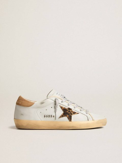 Women's Super-Star In Nappa Leather With Pony Skin Star And Suede Heel Tab Super-Star Golden Goose Women