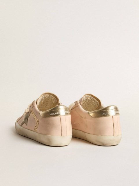 Women's Super-Star In Pink Nappa With Ice-Gray Star And Platinum Heel Tab Super-Star Women Golden Goose - Image 4