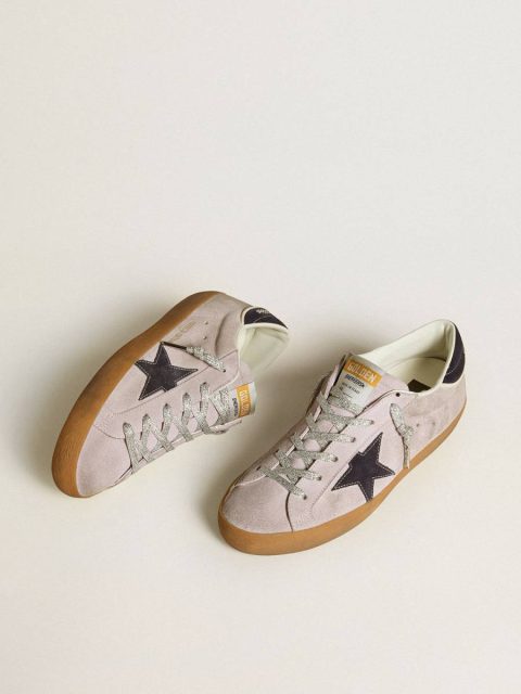 Women’s Super-Star Ltd In Lilac Suede With Midnight Blue Suede Star And Heel Tab Super-Star Golden Goose Women - Image 2