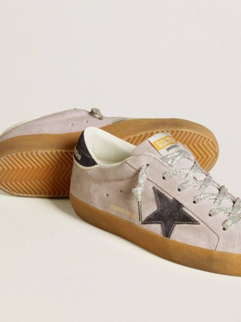 Women’s Super-Star Ltd In Lilac Suede With Midnight Blue Suede Star And Heel Tab Super-Star Golden Goose Women - Image 3