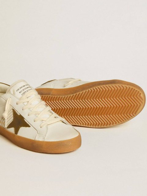 Women's Super-Star Ltd With Military Green Nubuck Star And Heel Tab Women Golden Goose White Super-Star - Image 4