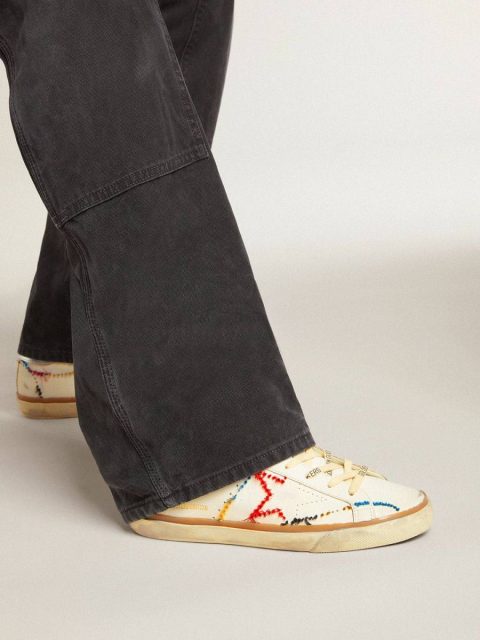 Women’s Super-Star Ltd With Perforated Star And Metallic Leather Heel Tab Super-Star Golden Goose Women - Image 3