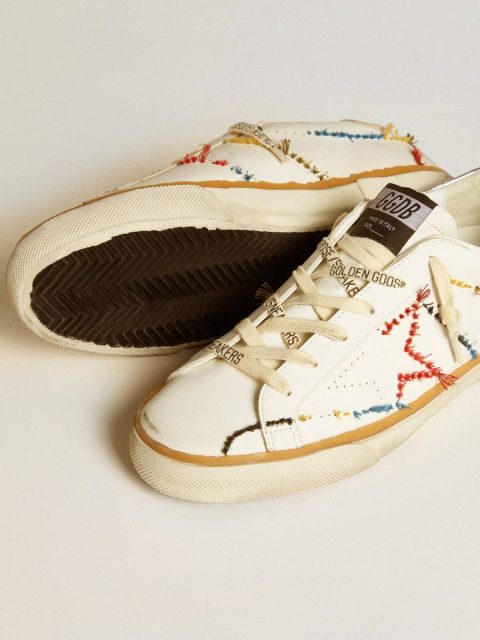Women’s Super-Star Ltd With Perforated Star And Metallic Leather Heel Tab Super-Star Golden Goose Women - Image 4