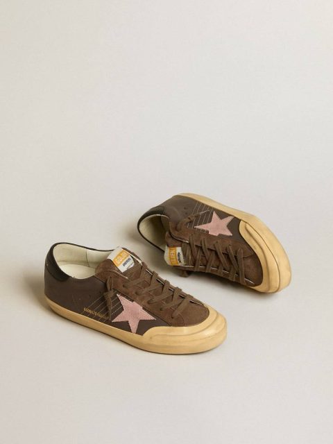 Women's Super-Star Penstar Ltd In Brown Leather With Pink Suede Star Golden Goose Brown Women Super-Star - Image 2