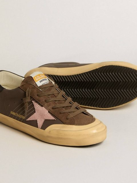 Women's Super-Star Penstar Ltd In Brown Leather With Pink Suede Star Golden Goose Brown Women Super-Star - Image 3