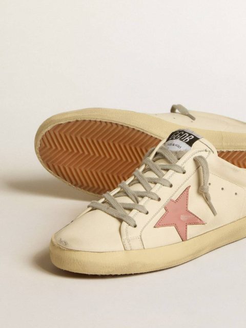 Women's Super-Star Sabots In Nappa With Pink Leather Star Golden Goose Women Super-Star Sabot - Image 3