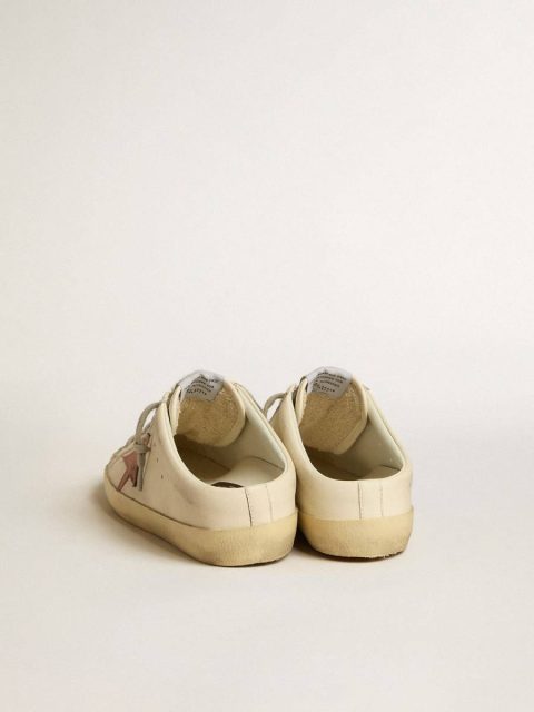 Women's Super-Star Sabots In Nappa With Pink Leather Star Golden Goose Women Super-Star Sabot - Image 4