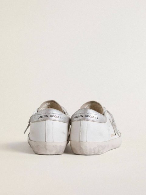 Women’s Super-Star With Gray Suede Star And Silver Glitter Inserts Super-Star Golden Goose Women - Image 4