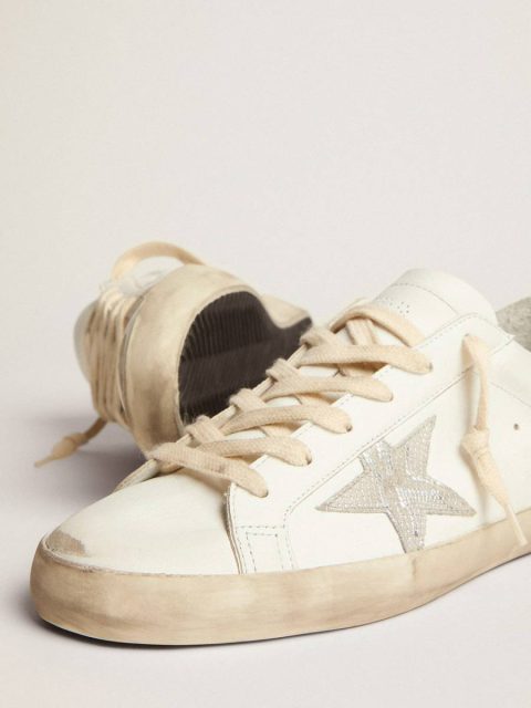 Women's Super-Star With Silver Leather Star And Snake Print Super-Star Golden Goose White Women - Image 4