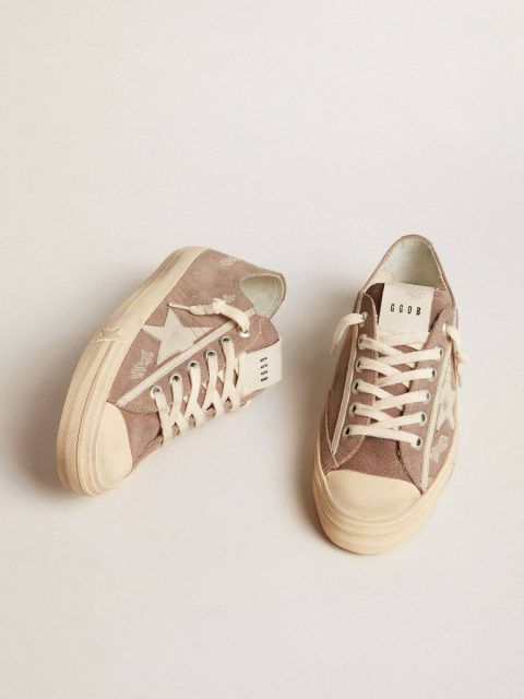 Women's V-Star In Dove-Gray Suede With Light Gray Leather Star V-Star Golden Goose Women - Image 2