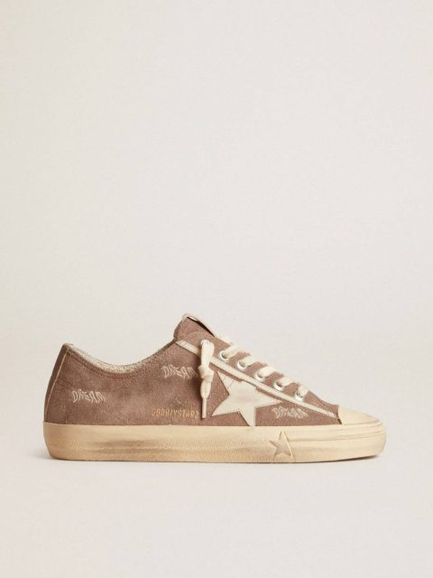 Women's V-Star In Dove-Gray Suede With Light Gray Leather Star V-Star Golden Goose Women