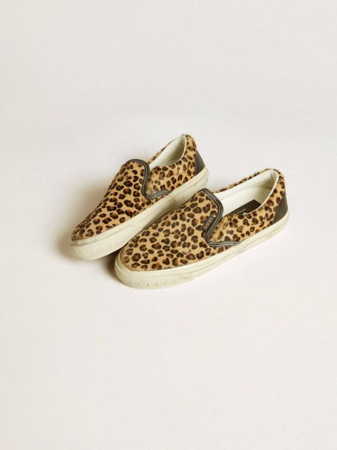 Women's Vce Penstar In Leopard-Print Pony Skin With Black Leather Heel Tab Ggdb Classics Golden Goose Women - Image 2