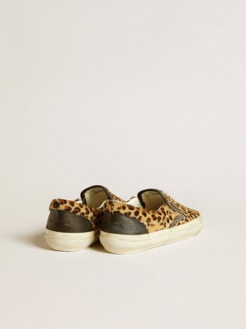 Women's Vce Penstar In Leopard-Print Pony Skin With Black Leather Heel Tab Ggdb Classics Golden Goose Women - Image 4