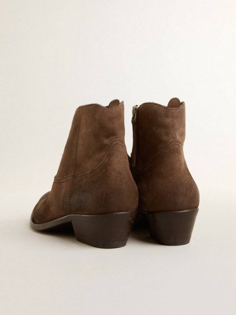 Young Ankle Boots In Dark Brown Suede Women Golden Goose Boots - Image 5