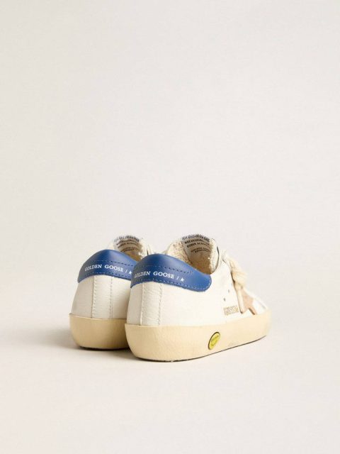 Young Super-Star In Nappa Leather With A Beige Star And Blue Heel Tab Kids Golden Goose Boys (4-10 Years) - Image 4
